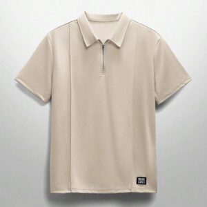 NEON BLANC Polo tricoté de couleur unie pour homme, style casual et streetwear pour un usage quotidien