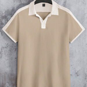 SWAVVY Chemise Polo Décontractée À Manches Courtes Et Blocs De Couleur Pour Hommes