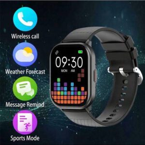 1 pièce Montre connectée IP67 pour hommes et femmes avec appels sans fil, surveillance des pas, compteur de calories, suivi du sommeil, plusieurs modes sport, Bluetooth 5.2, bracelet en silicone pour /Android, communication sans fil | Montre connectée sportive | Conception de montre robuste