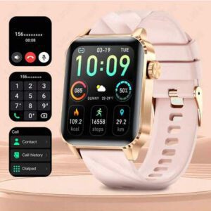 SIEMORL Montre connectée LIGE, plusieurs modes sportifs, appels entrants/SMS, suivi de l'activité physique, règles, rappel de position assise, montre connectée multifonction étanche pour femme
