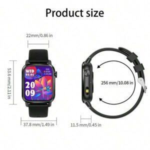LIGE LIGE Nouvelle montre connectée sport 1,85 pouces pour hommes, appel sans fil, calories, distance, LED, rappel de sédentarité, modes multisports, cadran personnalisé, notifications de messages, réveil, usage extérieur