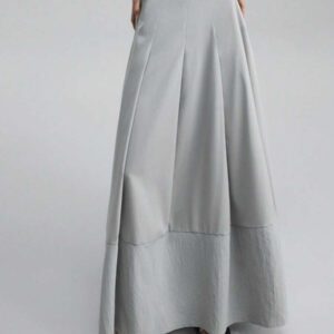Ontre Tenue décontractée de haute qualité pour femmes d'affaires, comprenant un ensemble deux pièces ample et confortable : un Top à manches dolman col V et une jupe cintrée à la taille avec design de bordure contrastée, convenant pour le bureau, les déplacements et les voyages