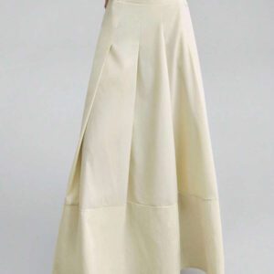 Ontre Tenue décontractée de haute qualité pour femmes d'affaires, comprenant un ensemble deux pièces ample et confortable : un Top à manches dolman col V et une jupe cintrée à la taille avec design de bordure contrastée, convenant pour le bureau, les déplacements et les voyages