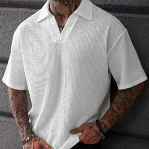Manfinity CasualCool Polo à manches courtes homme d'été, couleur unie, décontracté