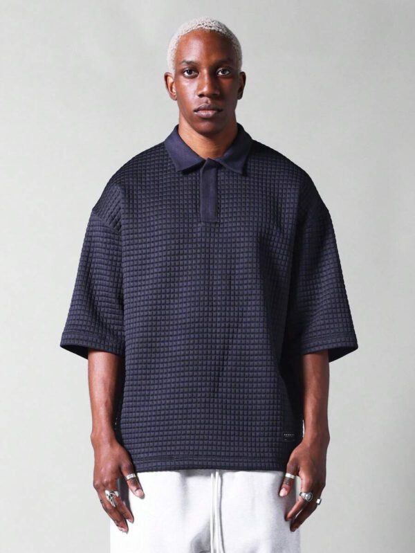 SUMWON Polo texturé en coupe oversize – Image 2