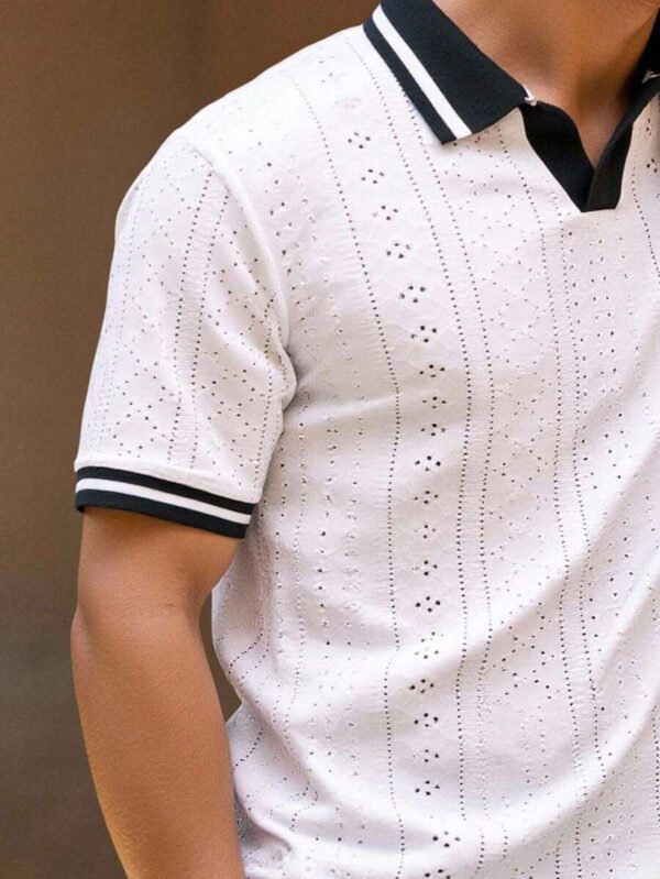 HIMLAND Polo à manches courtes homme, coupe ample et décontractée, en tissu tissé, design mode jeune, convient pour un usage quotidien – Image 70