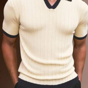 RueChic Polo mode régulier à texture pour hommes