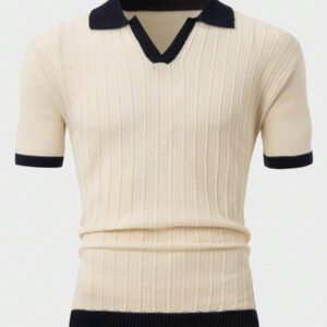 RueChic Polo mode régulier à texture pour hommes