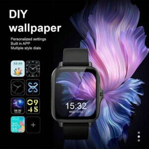 1 pièce Montre connectée de sport unisexe, modes multi-sports, suivi de la distance, contrôle de la musique, télécommande de l'appareil photo, appel sans fil, cadran personnalisable, alerte de message, alarme, affichage de la météo, écran tactile full touch de 1,44 pouces, compatible avec les téléphones iOS/Android
