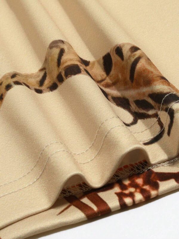 ROMWE MEN Prep Chemise polo à manches courtes décontractée avec imprimé homard, pour l'été – Image 4