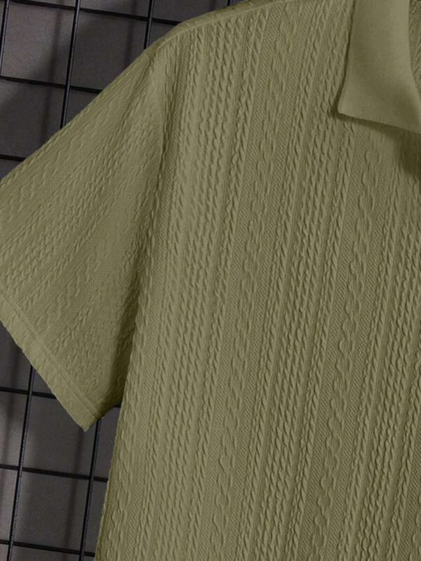 HIMLAND Polo à manches courtes décontracté en tricot jacquard coupe régulière, convient pour un port quotidien – Image 24
