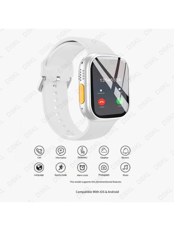 Montre connectée, appel sans fil/numérotation, mode multisport, rappel et rejet d'appel, rappel d'information, rappel de SMS, cadeaux de Noël, cadeaux d'anniversaire – Image 3