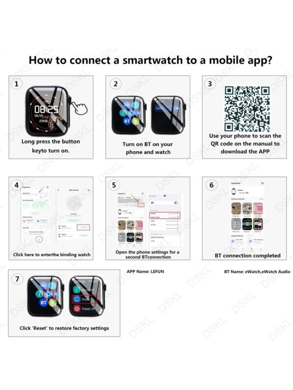 Montre connectée, appel sans fil/numérotation, mode multisport, rappel et rejet d'appel, rappel d'information, rappel de SMS, cadeaux de Noël, cadeaux d'anniversaire – Image 14