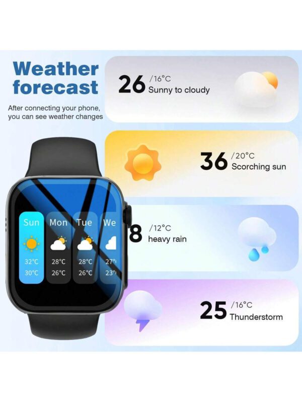 Montre connectée, appel sans fil/numérotation, mode multisport, rappel et rejet d'appel, rappel d'information, rappel de SMS, cadeaux de Noël, cadeaux d'anniversaire – Image 16