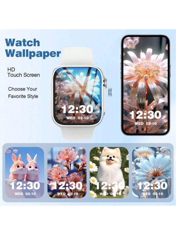 Montre connectée, appel sans fil/numérotation, mode multisport, rappel et rejet d'appel, rappel d'information, rappel de SMS, cadeaux de Noël, cadeaux d'anniversaire – Image 17