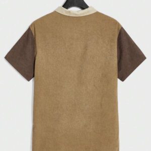 SWAVVY Polo blocs de couleurs pour homme, chemise décontractée blocs de couleurs à boutons, pour sortir, pour les amis