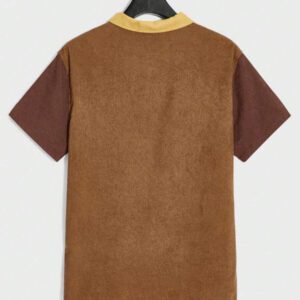 SWAVVY Polo blocs de couleurs pour homme, chemise décontractée blocs de couleurs à boutons, pour sortir, pour les amis