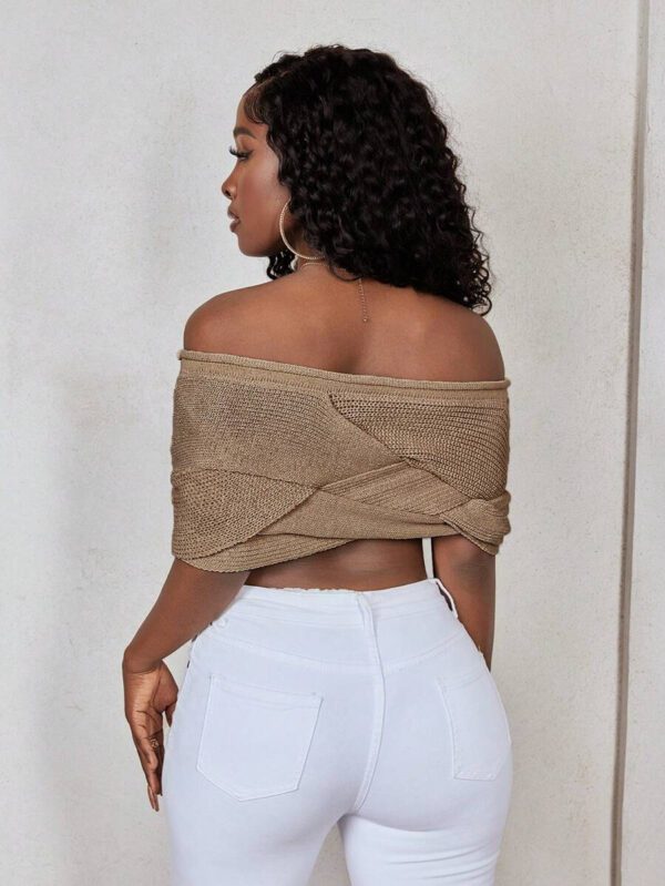 BamGleam Top tricoté pour dames (tricoté à la main, avec un écart de ± 3 cm) – Image 3
