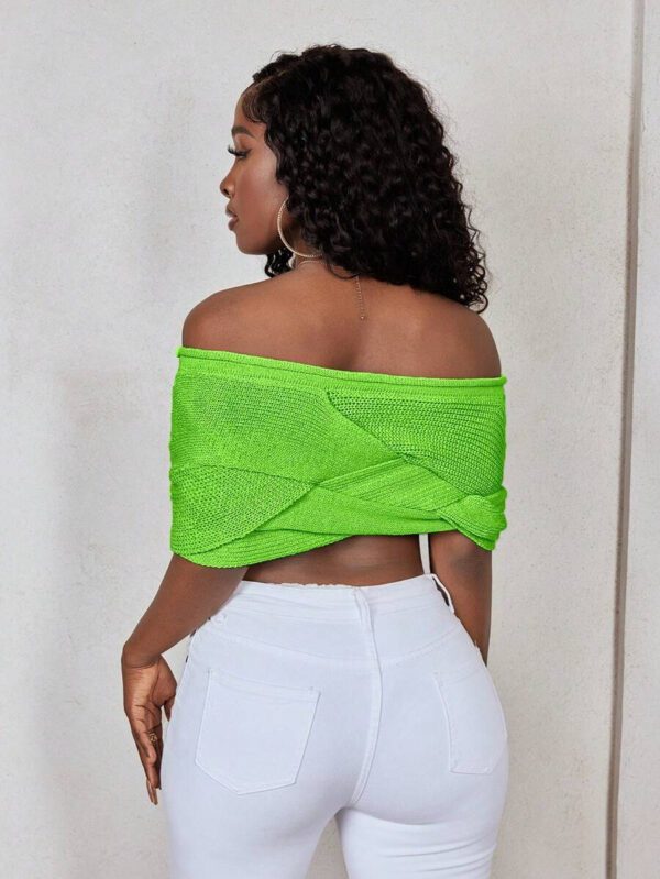 BamGleam Top tricoté pour dames (tricoté à la main, avec un écart de ± 3 cm) – Image 10