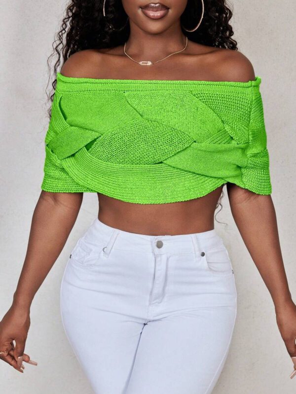 BamGleam Top tricoté pour dames (tricoté à la main, avec un écart de ± 3 cm) – Image 15