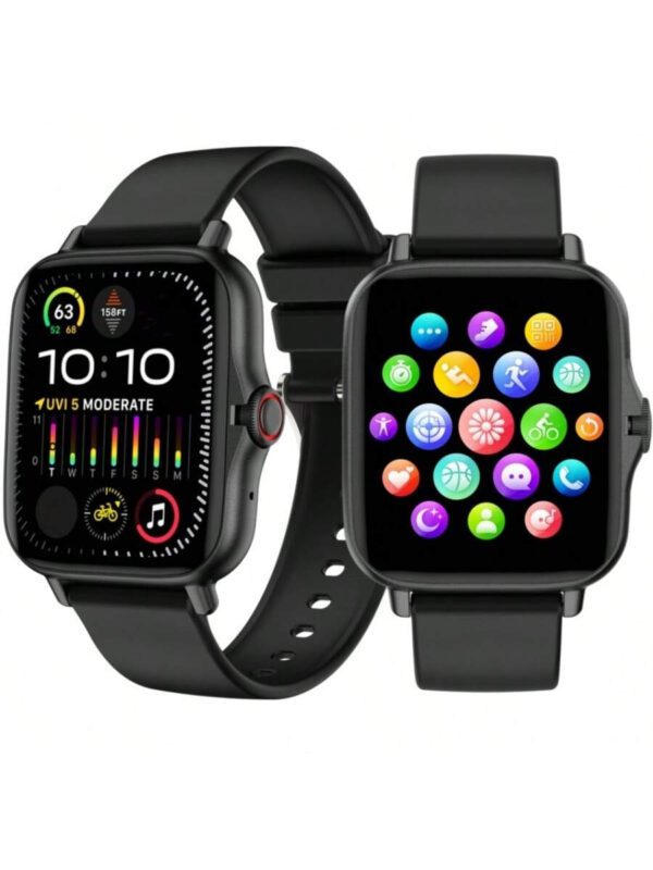 CHAONB Nouvelle montre connectée sport avec lecteur de musique, passer et répondre aux appels, notifications de messages, affichage météo. Montre connectée 2025 pour femmes et hommes. Surveillance de la fréquence cardiaque, du sommeil, du podomètre, alarme, télécommande. Affichage d'informations, localisation d'appareil. – Image 2