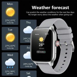NOUVEAU Montre connectée multifonctionnelle unisexe, modes sportifs, suivi de la distance, contrôle de la musique, appareil photo à distance, appel sans fil, cadran personnalisé, rappel SMS/alarme, affichage météo, écran tactile pleine surface de 1,44", compatible avec les smartphones iOS/Android