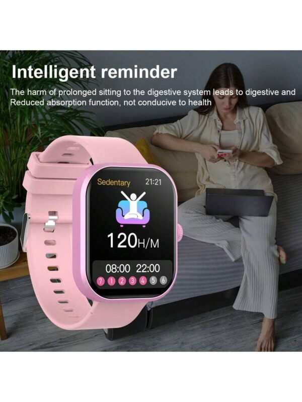 Nouvelle montre connectée Sport unisexe avec écran tactile full touch de 2,01 pouces et bracelet en silicone. Avec plus de 100 modes sport, appel sans fil, connexion sans fil à l'application, caméra à distance, musique sans fil, alarme, prévisions météorologiques, affichage TFT et batterie 180mAh. Cadeau idéal pour les hommes, les femmes, les amis, les amoureux et les parents pour les fêtes – Image 9