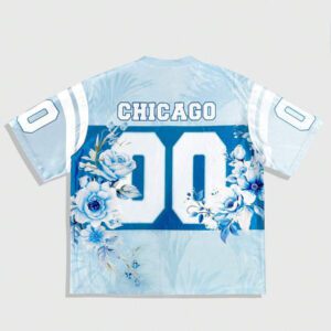 ROMWE MEN Street Life Top de jersey à col V à manches courtes avec imprimé floral et numérique, style preppy pour homme