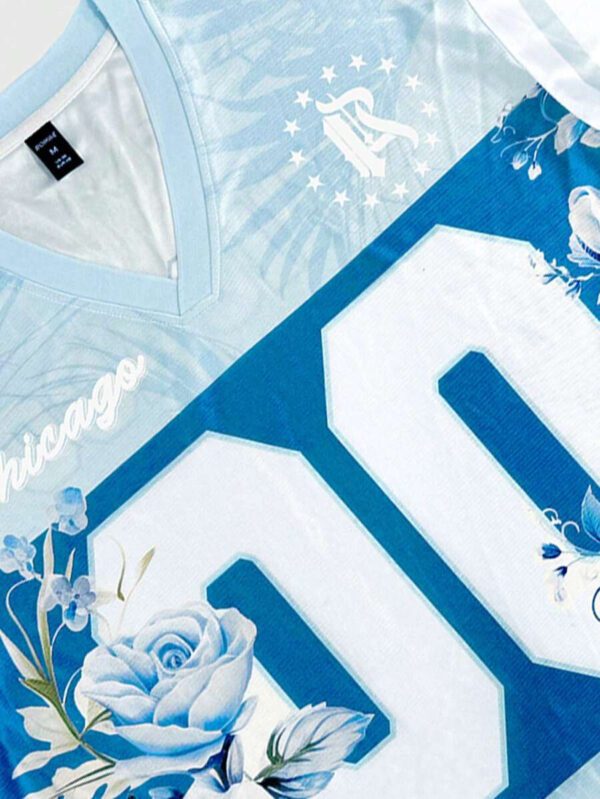 ROMWE MEN Street Life Top de jersey à col V à manches courtes avec imprimé floral et numérique, style preppy pour homme – Image 4