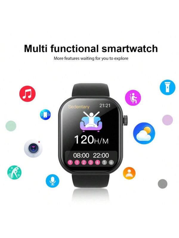 1 pièce Montre connectée polyvalente avec grand écran de 2,01 pouces, appel sans fil, réception de messages, podomètre, compteur de calories, alarme, prévisions météorologiques, plusieurs modes sportifs, cadran personnalisable, compatible avec les smartphones iOS et Android – Image 6