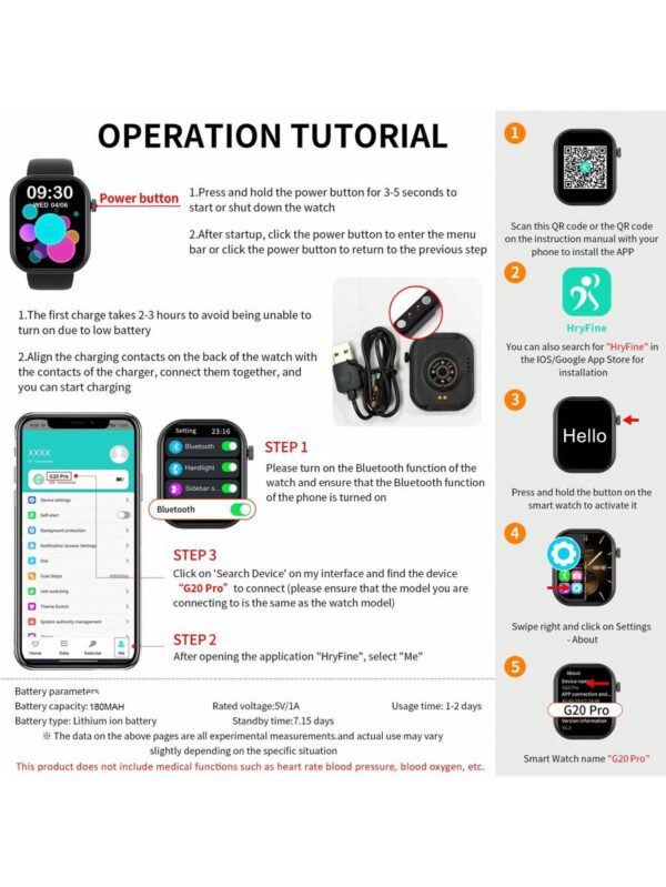 1 pièce Montre connectée polyvalente avec grand écran de 2,01 pouces, appel sans fil, réception de messages, podomètre, compteur de calories, alarme, prévisions météorologiques, plusieurs modes sportifs, cadran personnalisable, compatible avec les smartphones iOS et Android – Image 8