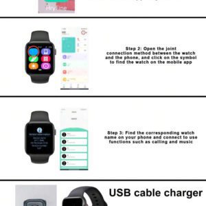 1 pièce Montre Connectée Multifonctionnelle pour Enfants/Adolescents avec Écran HD 1,44", Diverses Fonctionnalités Sportives, Dizaines de Cadrans de Montre, Appel Bluetooth et Rappel de Message, Compatible iOS et Android, Adaptée pour la Vie Quotidienne et les Cadeaux