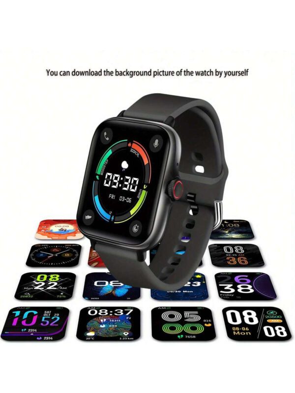 Eytlptoc Montre connectée multifonction pour appareils iOS et Android : (appel/numérotation), compteur de pas, calories, modes sportifs multiples, caméra à distance, contrôle de la musique, alarme, convient aux femmes et aux hommes, bracelet connecté tracker de fitness ! – Image 2