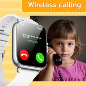 1 pièce Montre connectée sportive idéale pour les adolescents, écran tactile HD 1,83" grand écran, prise d'appel téléphonique, podomètre, calories, modes sportifs multiples, alarme, rappel d'appel/message, lecture de musique, rappel de sédentarité, compatible Android et iOS, convient pour l'école, le sport, les fêtes et autres scénarios