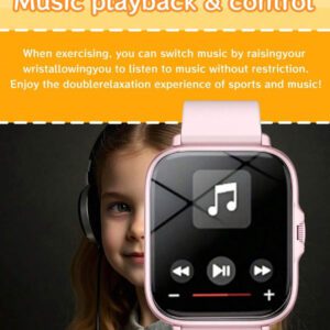 1 pièce Montre connectée sportive idéale pour les adolescents, écran tactile HD 1,83" grand écran, prise d'appel téléphonique, podomètre, calories, modes sportifs multiples, alarme, rappel d'appel/message, lecture de musique, rappel de sédentarité, compatible Android et iOS, convient pour l'école, le sport, les fêtes et autres scénarios
