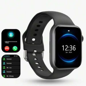 Montre intelligente pour homme et femme en édition sport avec bracelet en silicone tactile d'écran complet HD de 2,01 pouces. Comprend des fonctions telles que l'appel et la réception de téléphone, le compteur de pas/calories, plusieurs modes de sport, les notifications d'appel/message et autres fonctions intelligentes multifonctionnelles, compatible avec les téléphones Android/iOS.