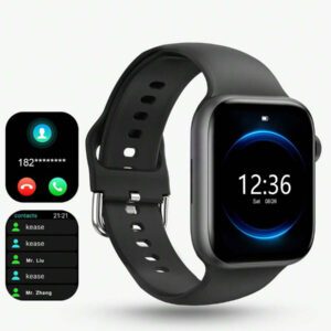 Montre intelligente pour homme et femme en édition sport avec bracelet en silicone tactile d'écran complet HD de 2,01 pouces. Comprend des fonctions telles que l'appel et la réception de téléphone, le compteur de pas/calories, plusieurs modes de sport, les notifications d'appel/message et autres fonctions intelligentes multifonctionnelles, compatible avec les téléphones Android/iOS.