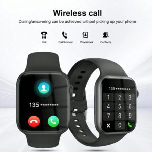Montre intelligente pour homme et femme en édition sport avec bracelet en silicone tactile d'écran complet HD de 2,01 pouces. Comprend des fonctions telles que l'appel et la réception de téléphone, le compteur de pas/calories, plusieurs modes de sport, les notifications d'appel/message et autres fonctions intelligentes multifonctionnelles, compatible avec les téléphones Android/iOS.