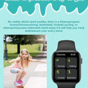 1 pièce Montre connectée multifonctionnelle avec écran tactile de 4,65 cm (1,83 pouces), bracelet en silicone, différents modes sportifs, contrôle de l'appareil photo, notifications d'applications sociales, Bluetooth, compatible Android et iOS, batterie 180 mAh, idéale pour l'école et le sport