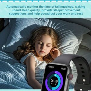 1 pièce Montre connectée multifonctionnelle avec écran tactile de 4,65 cm (1,83 pouces), bracelet en silicone, différents modes sportifs, contrôle de l'appareil photo, notifications d'applications sociales, Bluetooth, compatible Android et iOS, batterie 180 mAh, idéale pour l'école et le sport