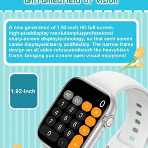 1 pièce Montre connectée multifonctionnelle avec écran tactile de 4,65 cm (1,83 pouces), bracelet en silicone, différents modes sportifs, contrôle de l'appareil photo, notifications d'applications sociales, Bluetooth, compatible Android et iOS, batterie 180 mAh, idéale pour l'école et le sport