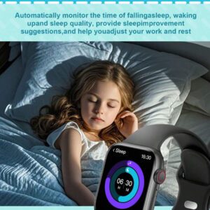 1 pièce Montre connectée multifonctionnelle avec écran tactile de 4,65 cm (1,83 pouces), bracelet en silicone, différents modes sportifs, contrôle de l'appareil photo, notifications d'applications sociales, Bluetooth, compatible Android et iOS, batterie 180 mAh, idéale pour l'école et le sport