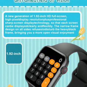 1 pièce Montre connectée multifonctionnelle avec écran tactile de 4,65 cm (1,83 pouces), bracelet en silicone, différents modes sportifs, contrôle de l'appareil photo, notifications d'applications sociales, Bluetooth, compatible Android et iOS, batterie 180 mAh, idéale pour l'école et le sport