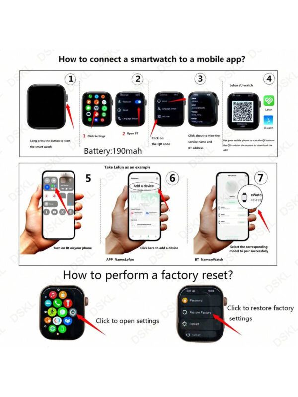 Montre Intelligente De Sport Unisexe Avec Rappel De Message, Contrôle De Musique, Contrôle De La Caméra Et Fonction – Image 12
