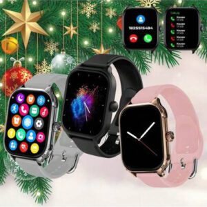 CHAONB Montre connectée Plus grand écran HD Répondre Passer un appel Aperçu des messages Modes sportifs Cadran personnalisable Météo Smartwatch pour hommes femmes 2,01 pouces Modes sportifs, suivi du sommeil, surveillance de la santé, musique BT, caméra BT, rappel de messages d'applications sociales en temps réel Surveillance cardiaque 24h, modes sportifs, musique sans fil, affichage de la météo. IA vocale, minuterie, chronomètre, alarme, calculatrice, journal des appels, répertoire, distance, retrouver l'appareil, affichage météo Garder la forme