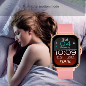 Eytlptoc Montre connectée avec réception d'appels et de messages sans fil, montre de sport multifonction pour la course et la randonnée, grand écran tactile de 1,85 pouce, batterie de 250 mAh, compatible avec les téléphones Android et iOS, design unisexe à la mode.
