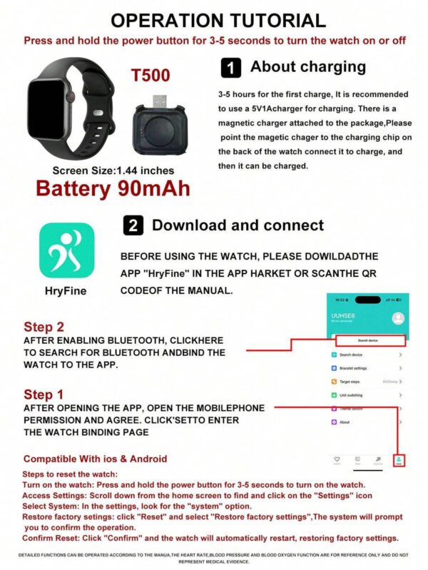1 pièce Montre connectée multifonctionnelle pour enfants avec écran tactile de 1,44 po, bracelet en silicone, plusieurs modes sportifs, contrôle de l'appareil photo, notifications des réseaux sociaux, compatible Bluetooth avec Android et iOS, convient pour l'école, les sports et autres occasions – Image 10