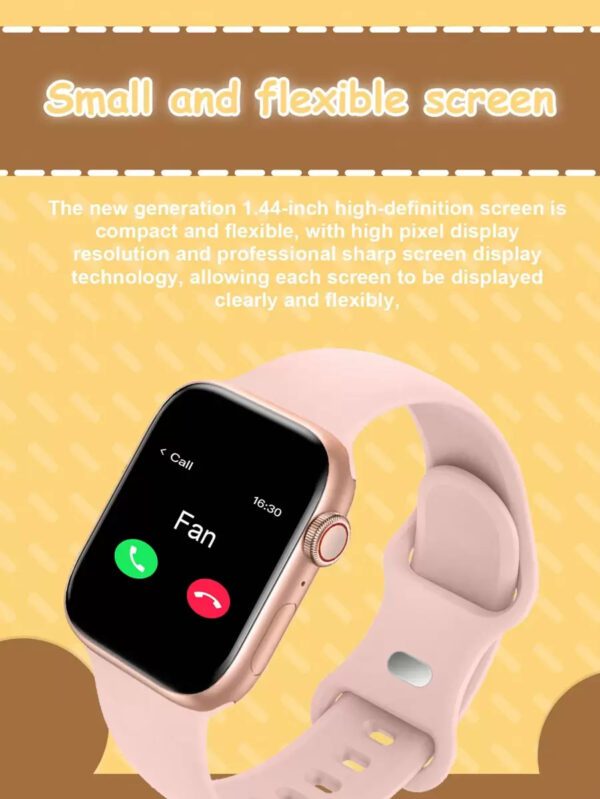 1 pièce Montre connectée multifonctionnelle pour enfants avec écran tactile de 1,44 po, bracelet en silicone, plusieurs modes sportifs, contrôle de l'appareil photo, notifications des réseaux sociaux, compatible Bluetooth avec Android et iOS, convient pour l'école, les sports et autres occasions – Image 16