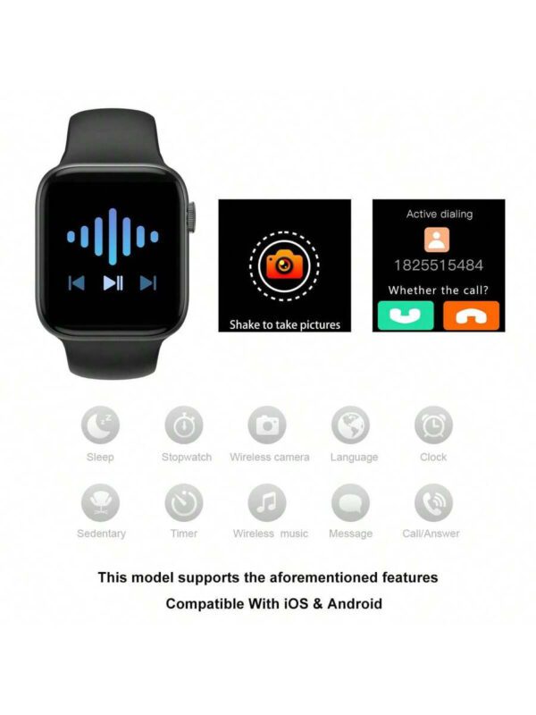 1 pièce Montre connectée multifonctionnelle pour enfants avec écran tactile de 1,44 po, bracelet en silicone, plusieurs modes sportifs, contrôle de l'appareil photo, notifications des réseaux sociaux, compatible Bluetooth avec Android et iOS, convient pour l'école, les sports et autres occasions – Image 17