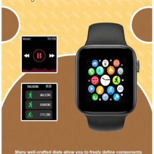 1 pièce Montre connectée multifonctionnelle pour enfants avec écran tactile de 1,44 po, bracelet en silicone, plusieurs modes sportifs, contrôle de l'appareil photo, notifications des réseaux sociaux, compatible Bluetooth avec Android et iOS, convient pour l'école, les sports et autres occasions